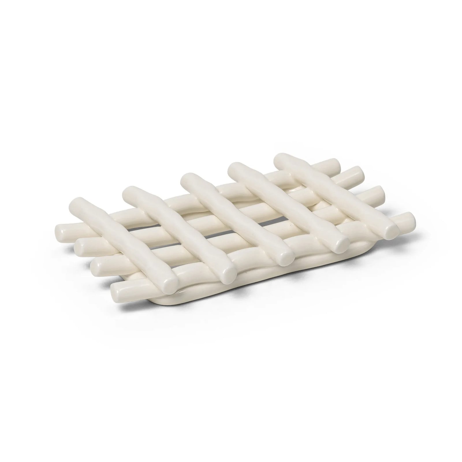 Ferm Living Ceramic zeepbakje Wit B: 10 cm, D: 14,5 cm