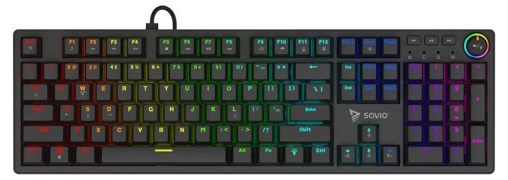 Savio STYX mechanisch toetsenbord met Outemu Red switches, hot-swap functie en RGB-verlichting