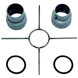 Vaillant Set 6 Grundelemente Brennwert für flexible Abgasleitung DN 80. PP, Backofen + Herd Zubehör, Silber