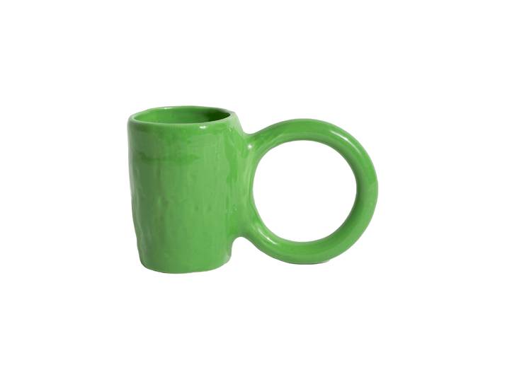 Petite Friture - Mug Donut - Vert - Faïence émaillée - Designer Pia Chevalier