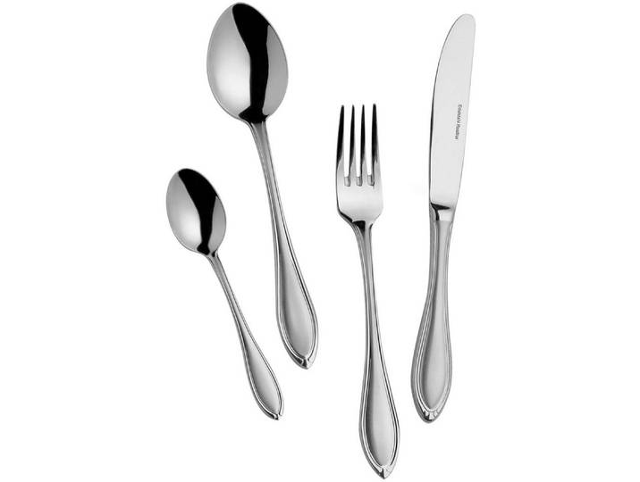 Mulex Besteck-Set Boston (60-tlg), 12 Personen, Chromnickelstahl 18/10, teilsatiniert
