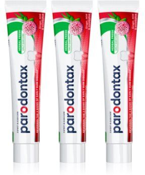 Parodontax Herbal Fresh pasta de dentes contra o sangramento das gengivas 3x75 ml. Herbal Fresh