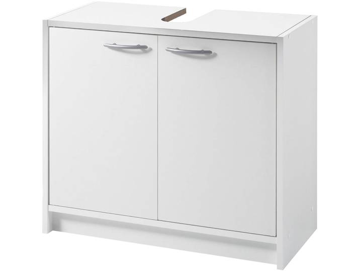 Waschbeckenunterschrank BASIC BY BALCULINA Smash, Breite 63 cm , weiss (weiß), B:63cm H:55cm T:29cm, Holzwerkstoff, Schränke, Waschbeckenunterschrank, mit 2 Türen