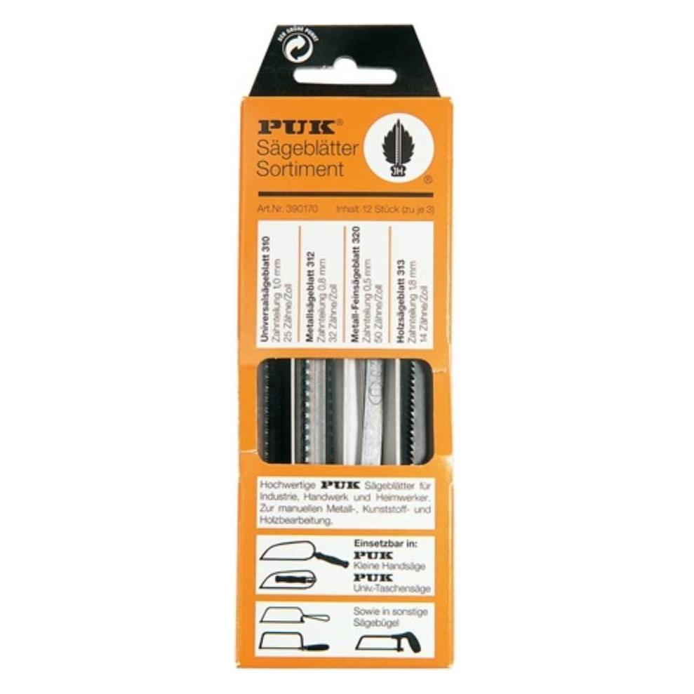 Puk Sägeblattsortiment 390170 12-teilig universell, Metall, Holz, Metall (fein) (390170)