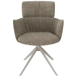 [de]sign & more Stuhl Tema Stoff Braun