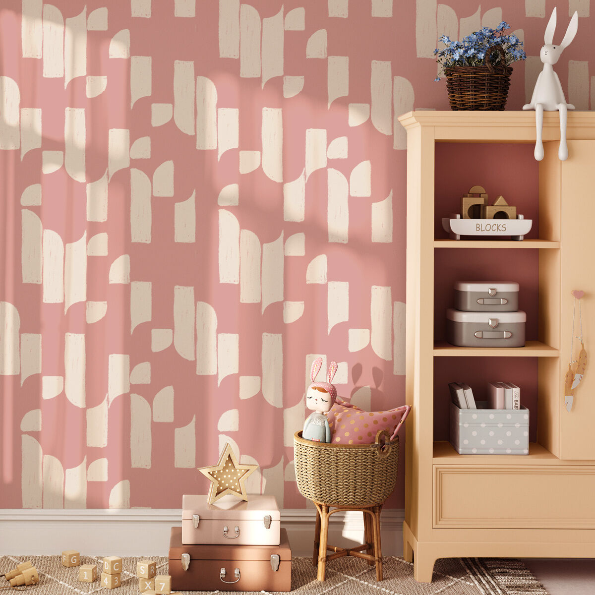 Annet Weelink Brick Bop Soft Terra   6097757853816   Behang