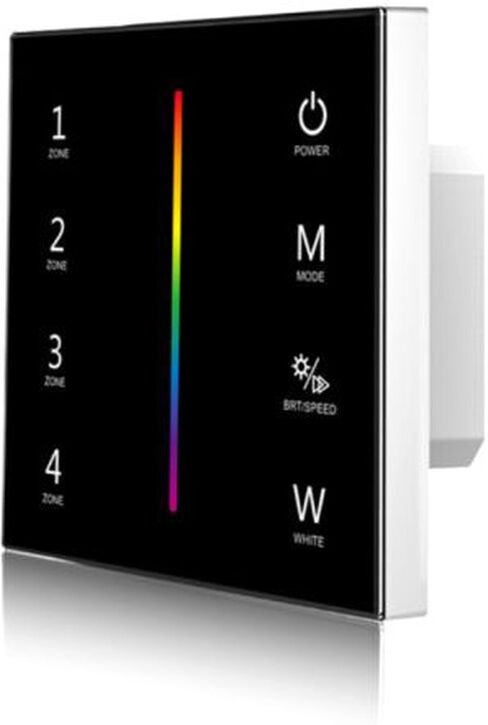 Isoled Sys-Pro Rgb+w 4 Zonen Einbau-Touch-Fernbedienung + Dmx Output, Schwarz, 230v