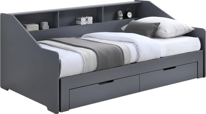 Kondela Ausziehbett mit Stauraum Moneta - Grau