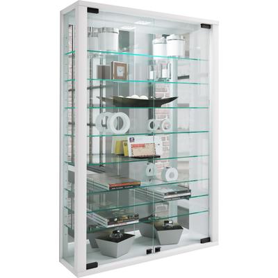 Wandregal VCM "Wandvitrine Glasvitrine Vitrosa Mini Spiegel", weiß, B:59cm T:18cm, Regale, Wandregal