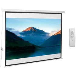 HOMCOM HOMCOM Beamer Leinwand Elektrisch 203 x 152cm Projektionsleinwand mit Fernbedienung