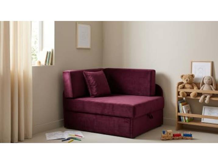Family Meble Kinder-Schlafsofa Denis Design mit Bettkasten, ausziehbar – Variante Rosa