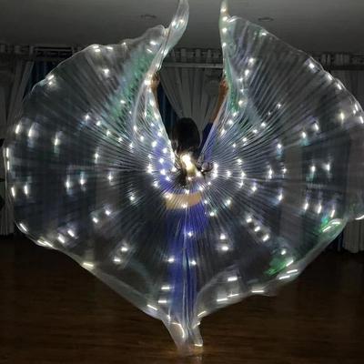 Uplifted Finds Belly Dance LED Isis Wings Fluorescent Butterfly Performance Costume auto White