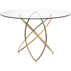 KARE DESIGN Esstisch Molekular 79621 Ø 120 cm Glas Gold