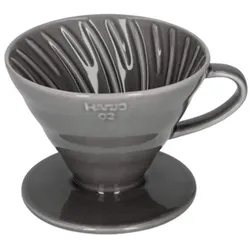 Hario V60 Dripper 02 -keraaminen kahvisuodatin, harmaa, Kaffeebereiter, Grau