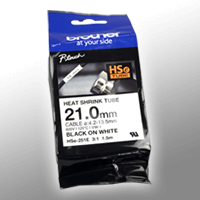 Brother P-Touch Schrumpfschlauch HSe-251E schwarz auf weiß 21mm x 1,5m