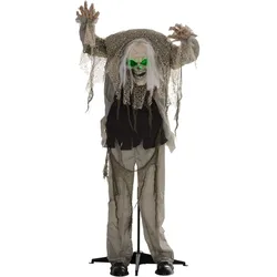 160CM Halloween Dekoration stehendes Skelett mit LED-Lichter, Soundfunktion