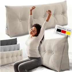 Aktivshop, Kopfkissen, Bett- und Rückenstützkissen >Sand< 140cm (20 x 100 cm)