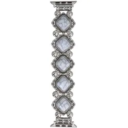 Neue Armbänder für die Smartwatch GlacierX Vintage Stones Stretch Bracelet Marmoriertes Weiß für Apple Watch 38/40/41mm Weiß