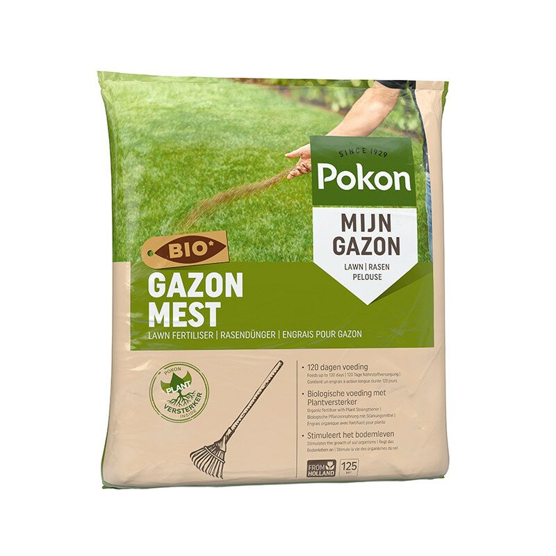 Pokon Bio gazonmest granulaat voor 125 m2