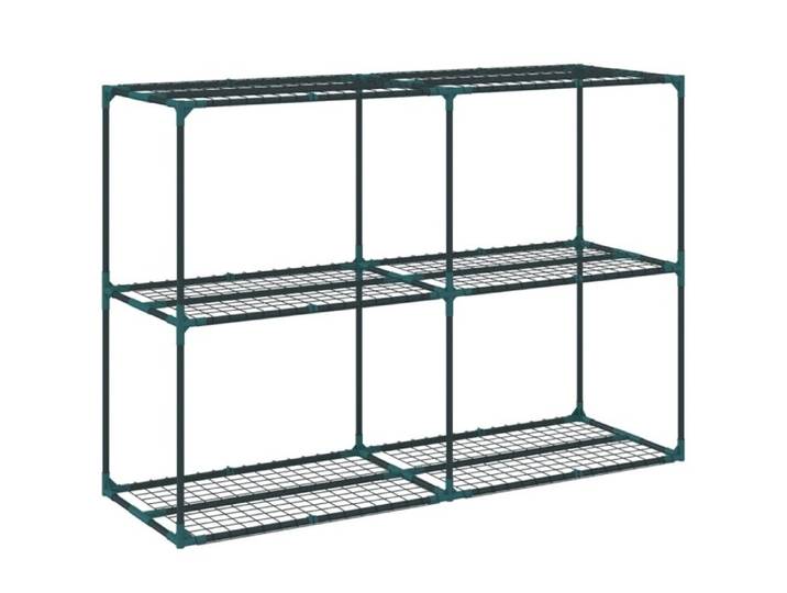 143 x 48 x 100 cm support plantes 3 niveaux en acier étagère à fleurs pour balcon terrasse et petit jardin