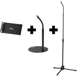 Durable Tablethalterung TWIST COMBI schwarz Tisch+Bodenständ, Tablet Halterung, Schwarz
