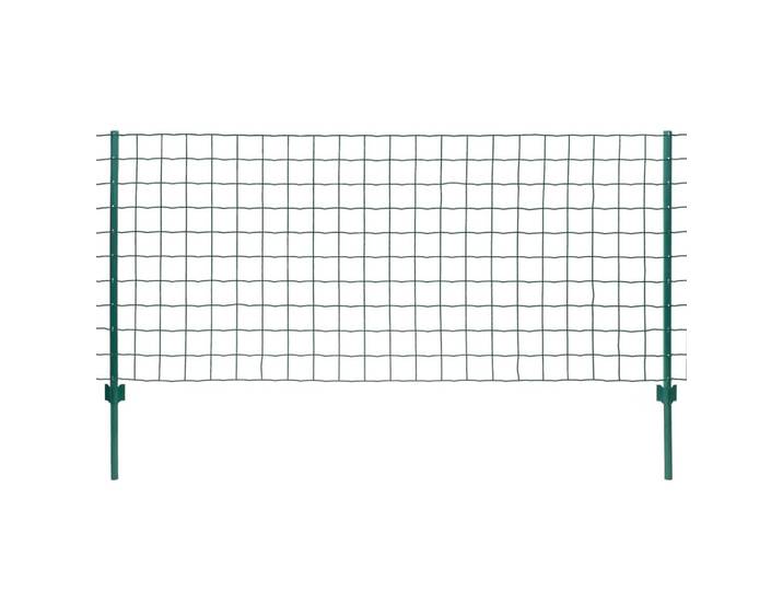 vidaXL Metallzaun Stahl 20/1,5 M Grün, Metall, 3x150 cm, Gartenzubehör