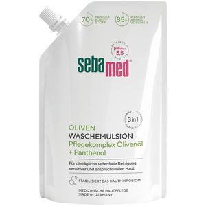 sebamed Seife Oliven Waschemulsion, Flüssigseife, Nachfüllbeutel, 400ml