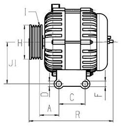 HC-Cargo F032116808 Lichtmaschine Generator LiMa 150A 14V für FORD FOCUS III Turnier Kuga Mk2 (DM2) FOCUS III C-Max II (DXA/CB7, DXA/CEU) Grand C-Max