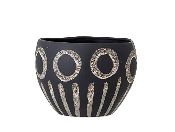 Bloomingville Blumentopf Magnus, schwarz, Keramik