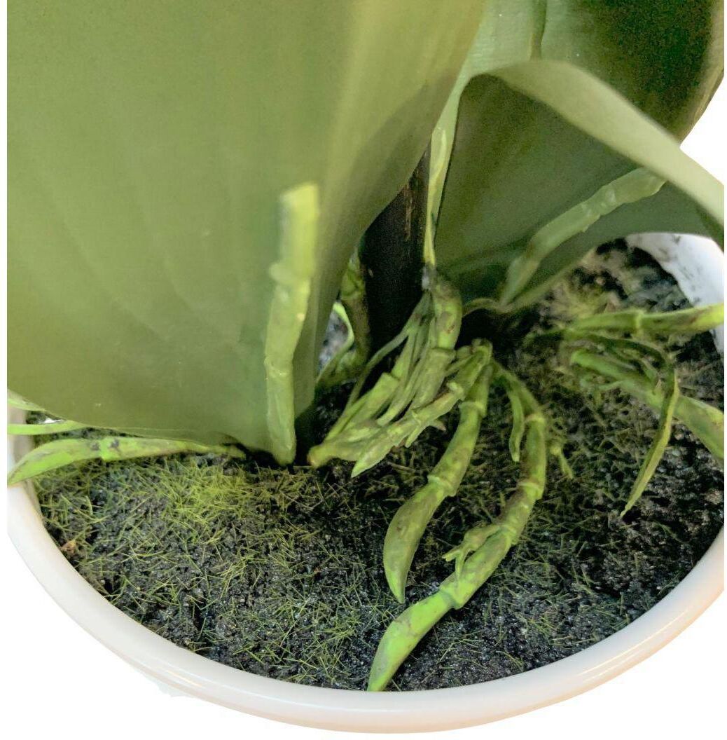 Kunstblume BOTANIC-HAUS "Phalenopsis Topf 1 Rispe", weiss (weiß), H:38cm Ø:10cm, Polyester, Kunstpflanzen, Kunstblume weiß Ø/H: 10cm x 38cm