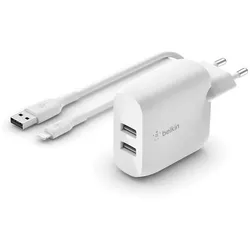 Belkin BoostCharge USB-A Ladegerät mit zwei Anschlüssen (24 W)