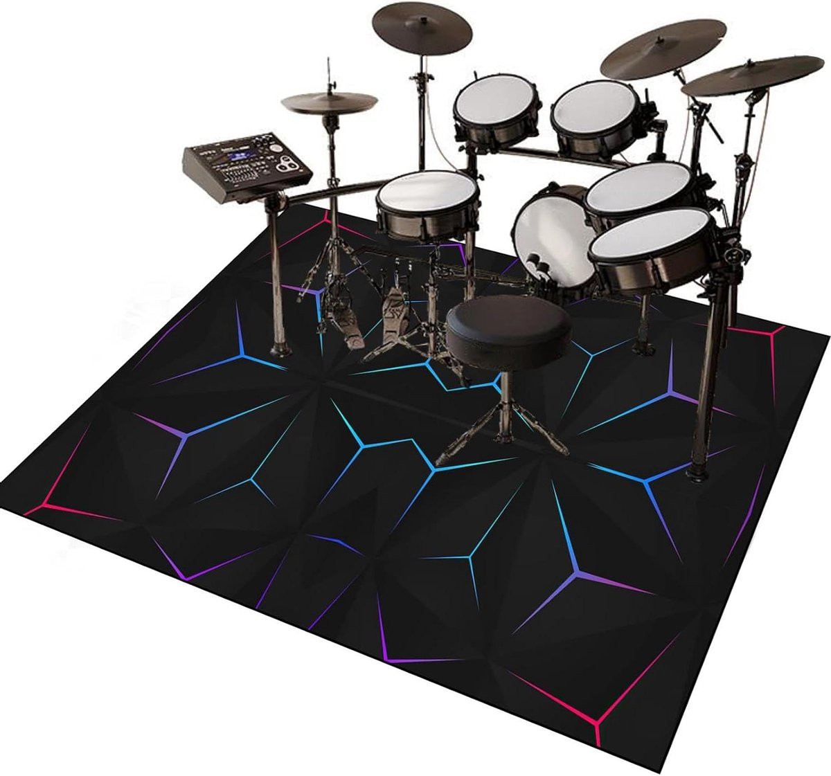 Drummat Geluiddichte Antislip Rubber Mat Zwart 140 x 100 cm
