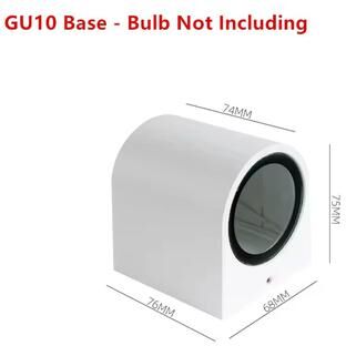 Inspire Curations Elegant Outdoor GU10 Up & Down Wall Light IP65 Waterproof LED Lighting For Garden, Porch & Indoor Walls single Head White