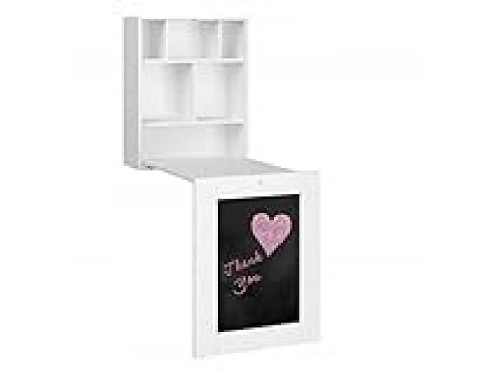 BB Loisir Bureau Pliable Tilt Table Murale Pliante pour Ordinateur Bureau ménager Blanc Mat