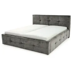 Polsterbett Tivoli 180 x 200 cm Stoff Grau