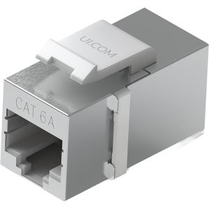 UbiQuiti Keystone-Modul UACC-KEYSTONE-COUPLER-C6A, RJ45 Cat 6, für RJ45 Patchkabel, Metall, 12 Stück