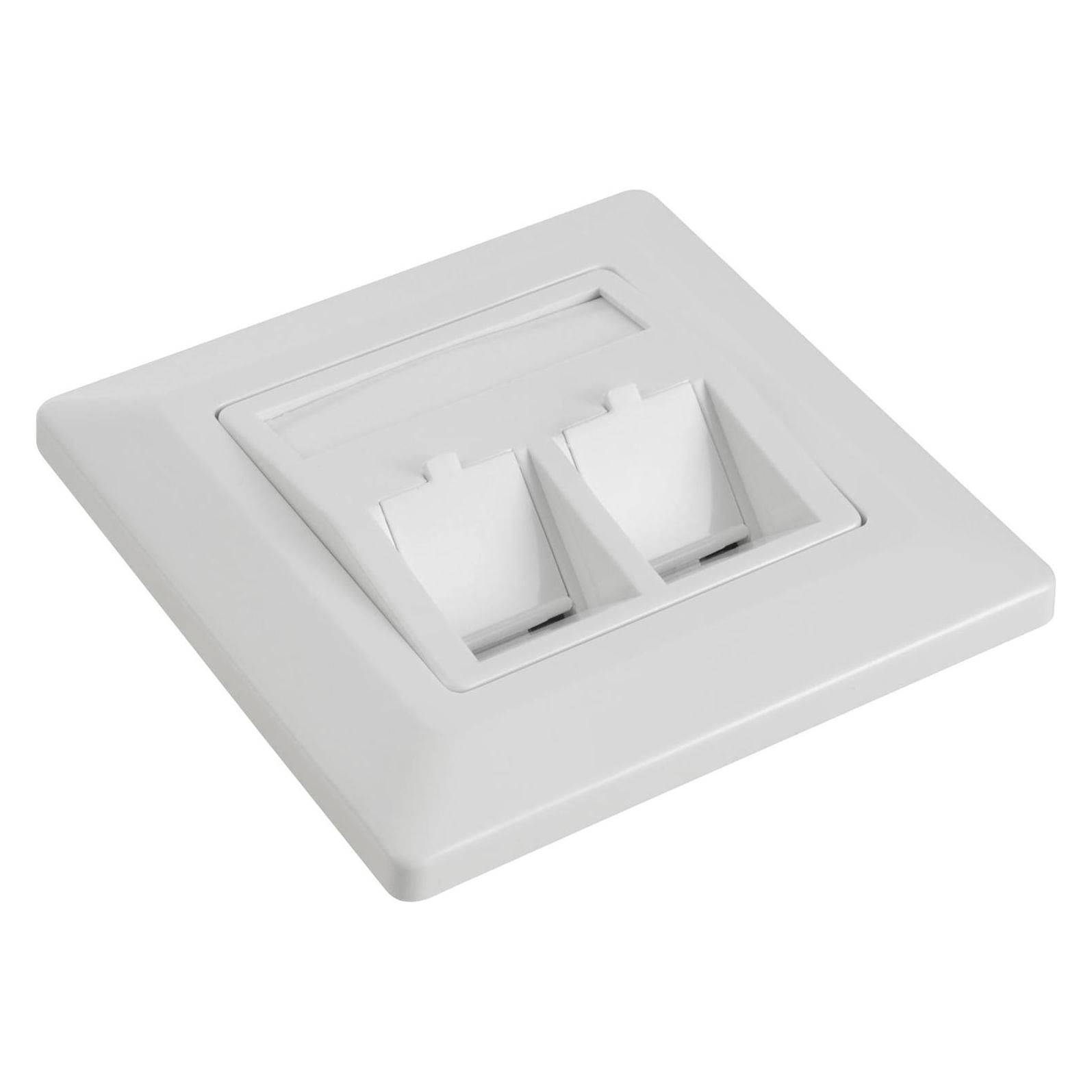 Solarix Zásuvka modulární pro 2 keystony (Keystone Modul) (SX9-2-0-WH)