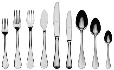 Mepra Brescia Flatware Set with H/H Knives - 54 Piece - Stainless Steel