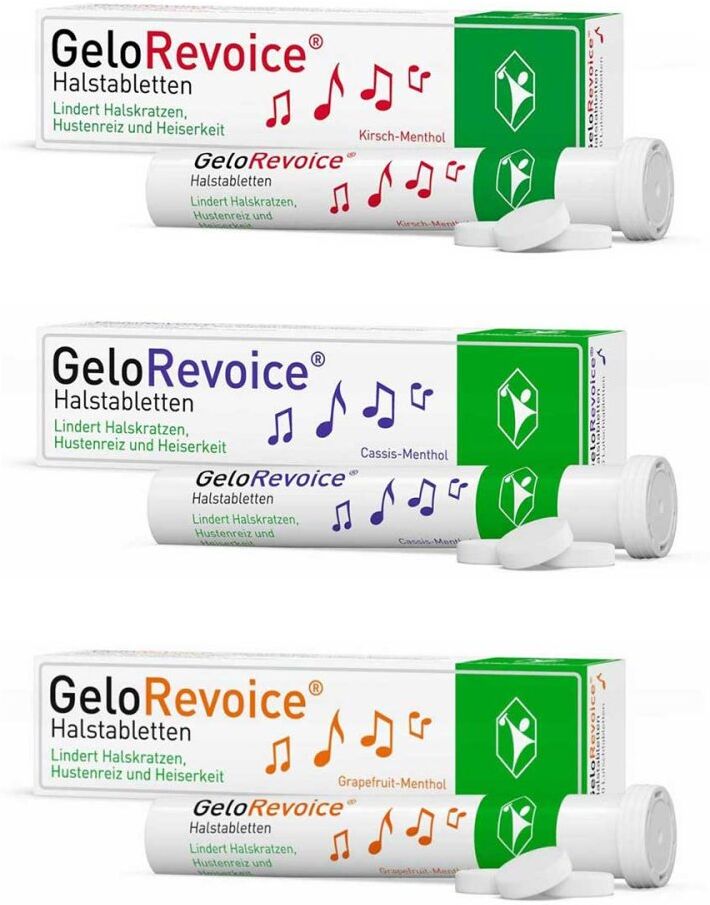 Gelorevoice Halstabletten Menthol-Set - 3 Geschmacksrichtungen