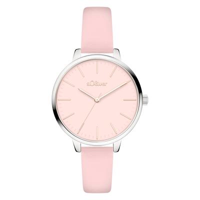 Quarzuhr S.OLIVER "Lovely Time", rosa (rosa, roségoldfarben), Armbanduhren, Damen, silberfarben, Quarzuhr, Armbanduhr, Damenuhr, analog