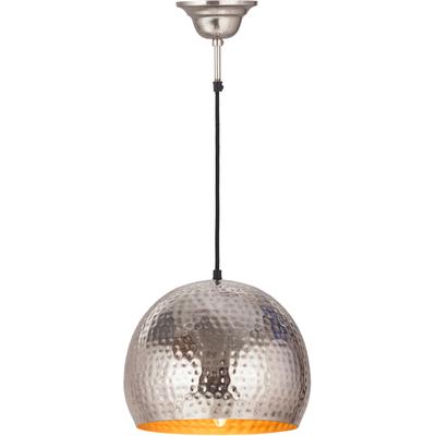 KAYOOM Hängeleuchte "Fabricia", grau (nickelfarben), 1, Ø 27cm H: 21cm, 1 Stk., Leuchten, Metall-Hängeleuchte im Industrial-Style, handgefertigt in Glockenform, Hängeleuchte