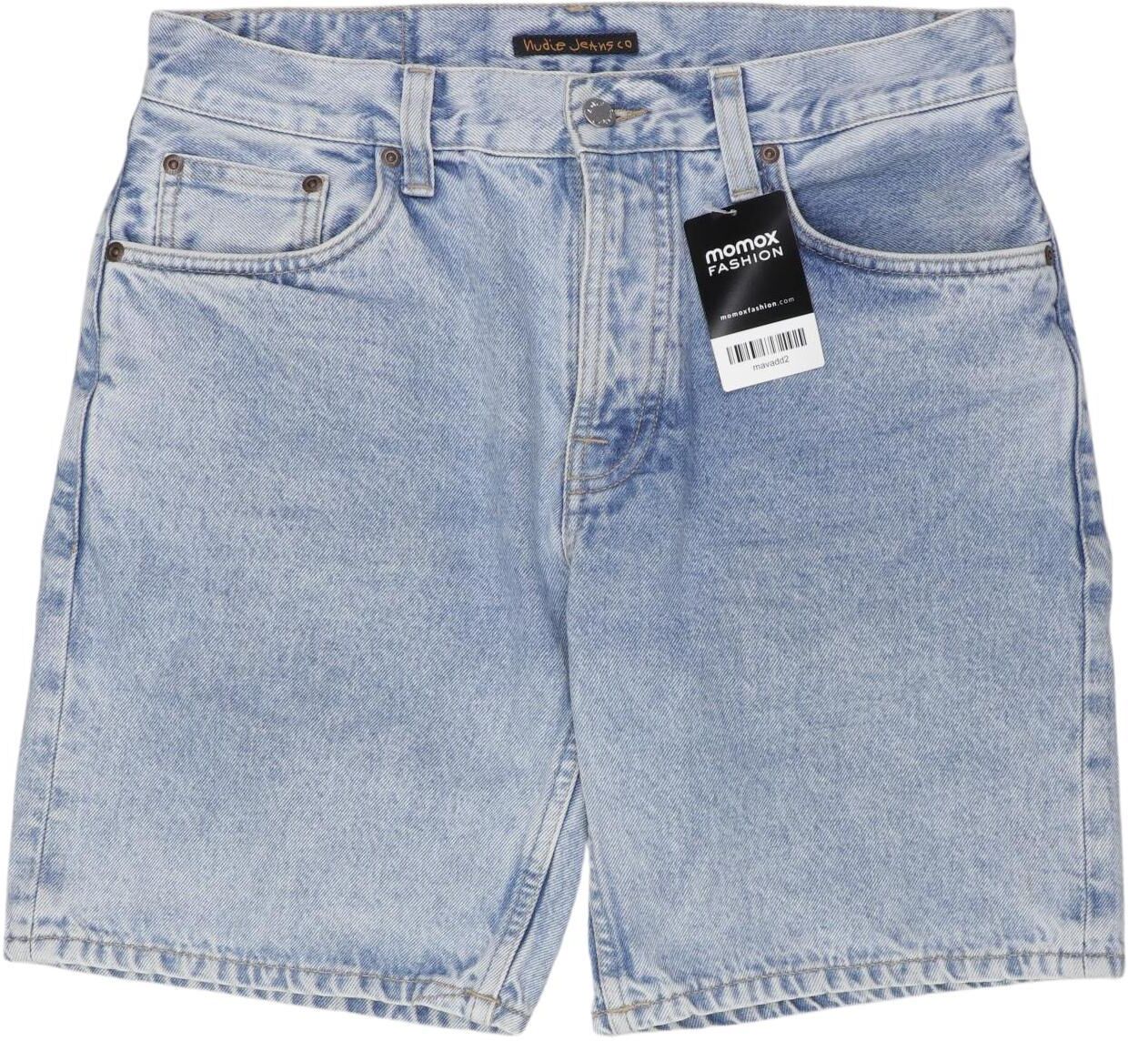Nudie Jeans Herren Shorts, Hellblau, Gr. W29, Baumwolle - Second Hand