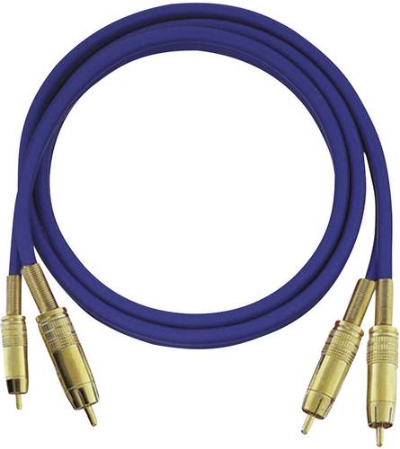 Oehlbach Cinch Audio Anschlusskabel [2x Cinch-Stecker - 2x Cinch-Stecker] 0.50m Blau vergoldete Steckkontakte NF 1 Master