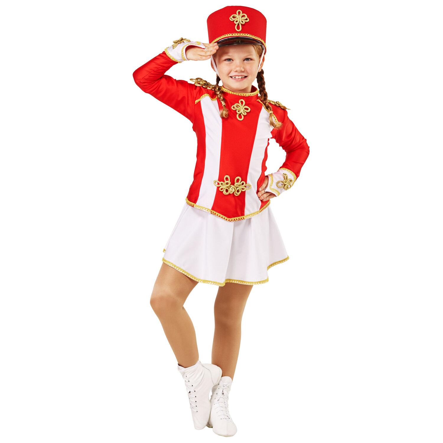 buttinette Kinder-Gardekostüm "Rosalie", rot/weiß/gold