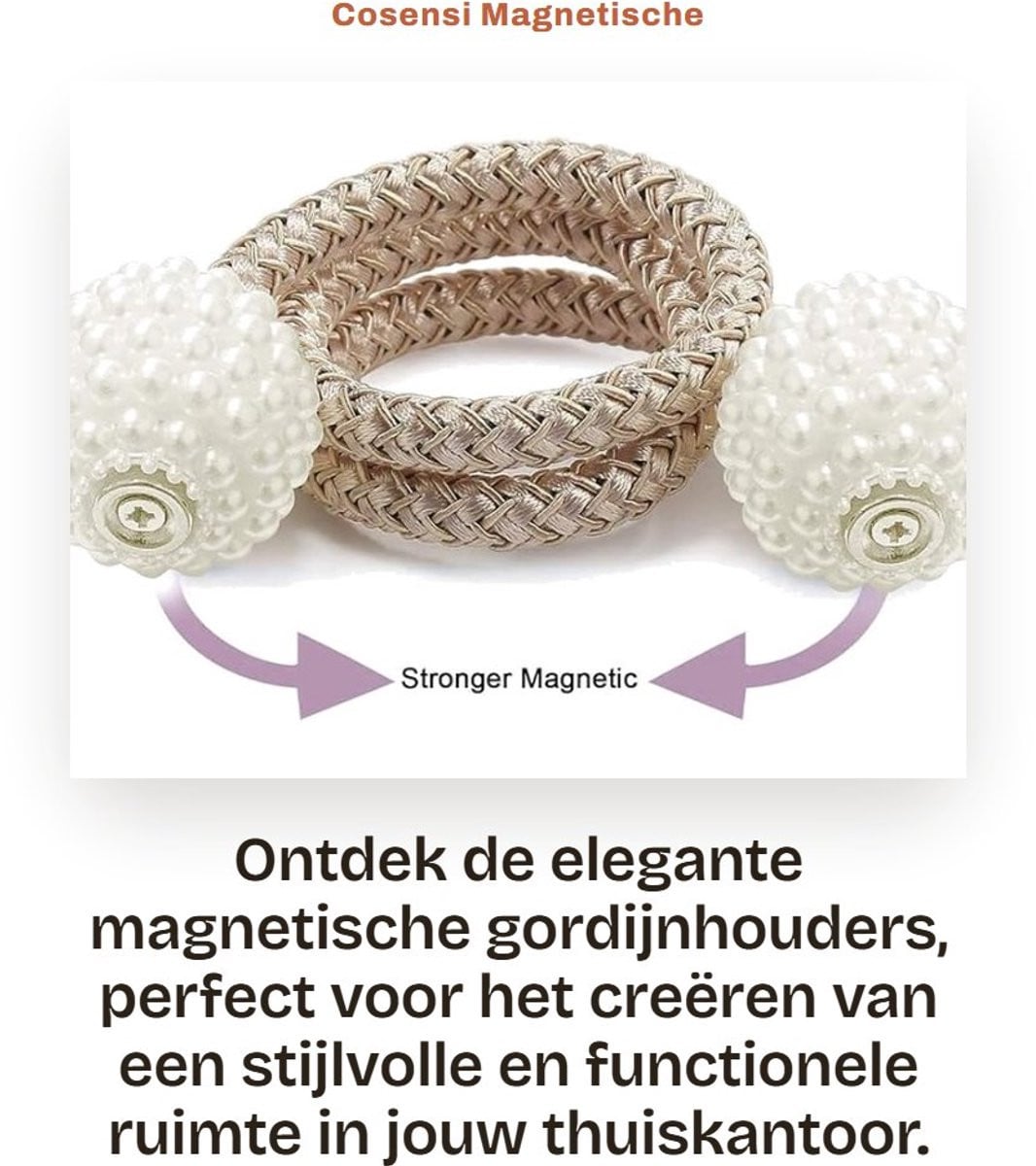 Allecto Magnetische Gordijnhouders Decoratieve Gordijnclips