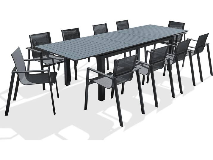 Ensemble repas de jardin en aluminium