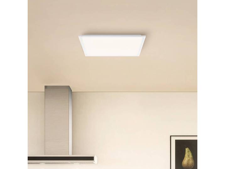 Plafonnier LED 45 x 5cm Blanc/Blanc Aluminium verni Plastique ABS LED Module LED