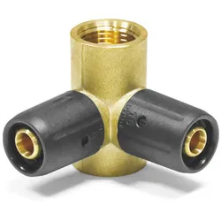 Sanpro Steckfitting Doppel Wandwinkel - Wandscheibe, Größe 16x2, Höhe 52 mm