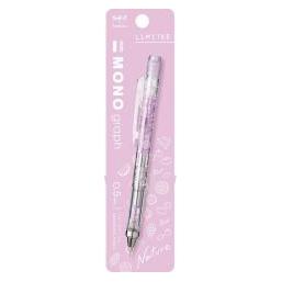 Tombow Druckbleistift MONO graph nature Fresh, rosa limitierte Edition mit Obstmotiven, Gehäuse transpar (SH-MG-PK-6L)