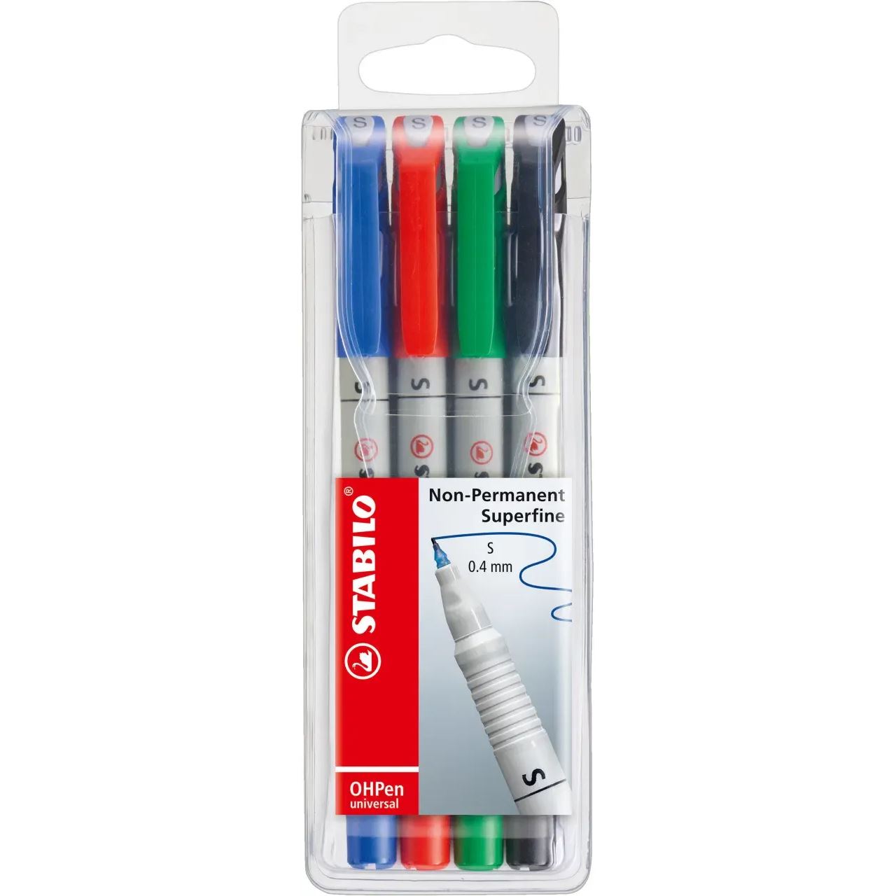 STABILO OHPen universal Folienstifte-Set farbsortiert non-permanent 4 St. 851/4
